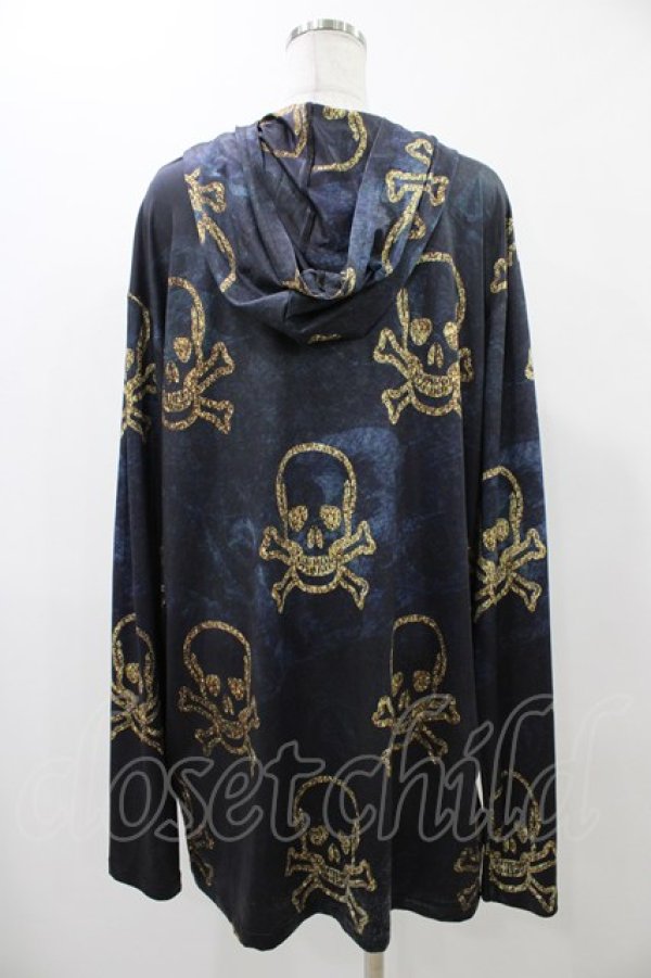 画像2: NieR Clothing / 総柄プルパーカー  黒 H-25-12-14-1053-PU-TO-KB-ZH (2)