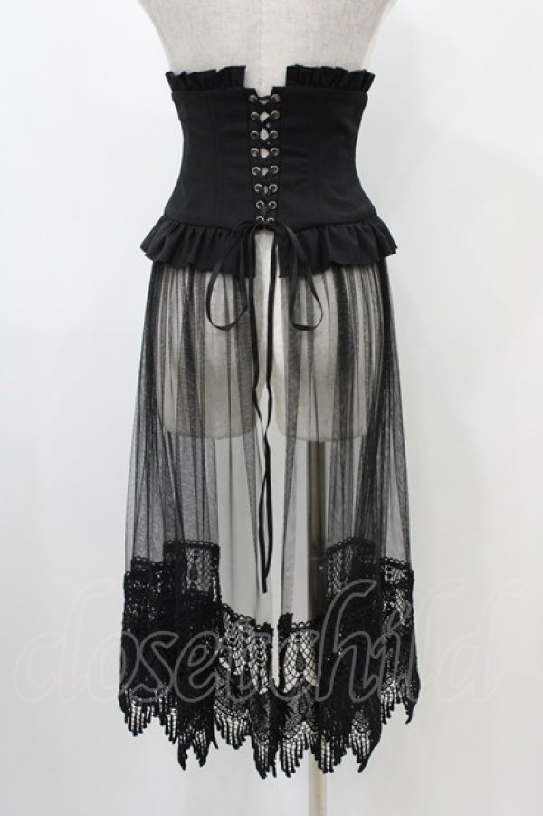 画像2: Sheglit / "Cynthia"チュールコルセット  ブラック H-25-12-14-1006-EL-ZA-KB-ZH (2)