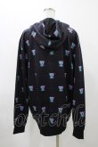 画像2: NieR Clothing / 総柄フードカーディガン  黒 H-25-12-14-1056-PU-TO-KB-ZH (2)
