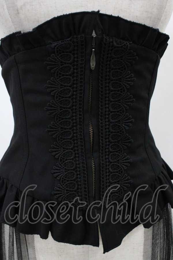 画像4: Sheglit / "Cynthia"チュールコルセット  ブラック H-25-12-14-1006-EL-ZA-KB-ZH (4)