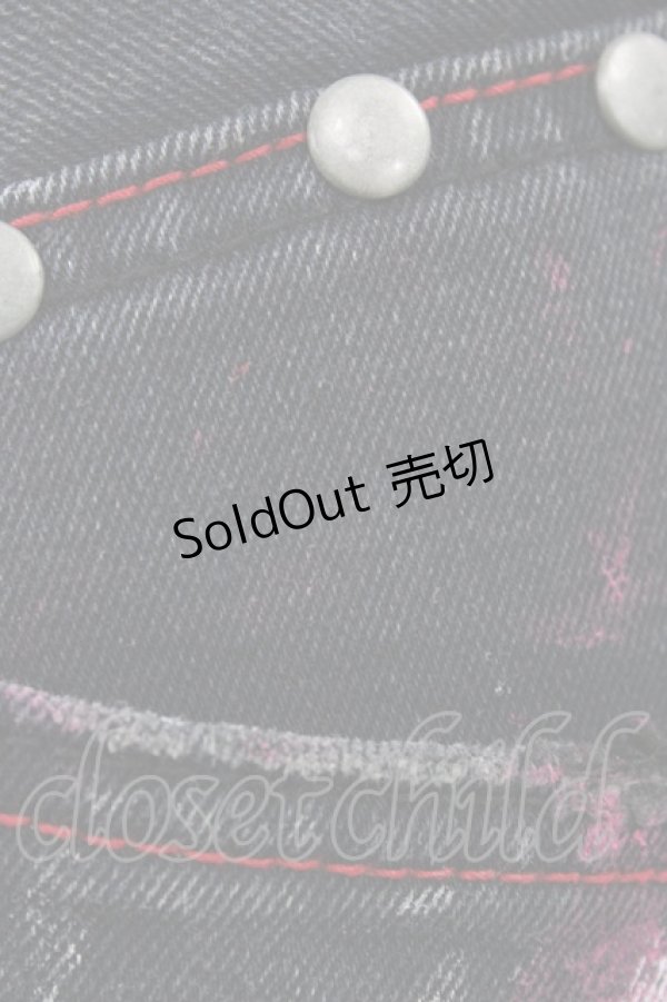 画像3: SEX POT ReVeNGe / カスタムダメージパンツ  黒×ピンク H-25-12-14-1008-SP-PA-KB-ZH (3)