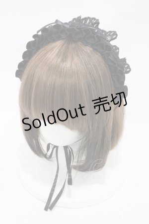 画像: MARBLE / 2WAYサテンバラ付きタックプリーツチョーカー/ヘッドドレス  ブラック×ブラック H-25-12-14-1002-GO-AC-KB-ZH