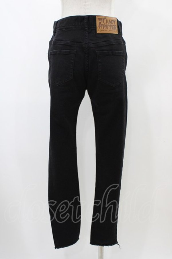 画像2: Candy Stripper / TATTERED HEM SKINNY DENIM S ブラック H-25-12-14-1010-PU-PA-KB-ZH (2)