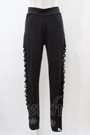 画像: KRY CLOTHING / サイドクロスレギンス  黒 H-25-12-14-1014-EL-PA-KB-ZH