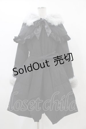 画像: BAROQUE / Marshmallow Puffダッフルフリルコート L ブラック H-25-12-14-1016-EL-CO-KB-ZH