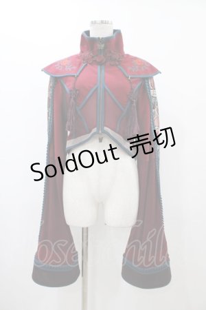 画像: Ozz oneste / ジャガード切替ZIPジャケット  ボルドー H-25-12-14-1017-OO-JA-KB-ZH