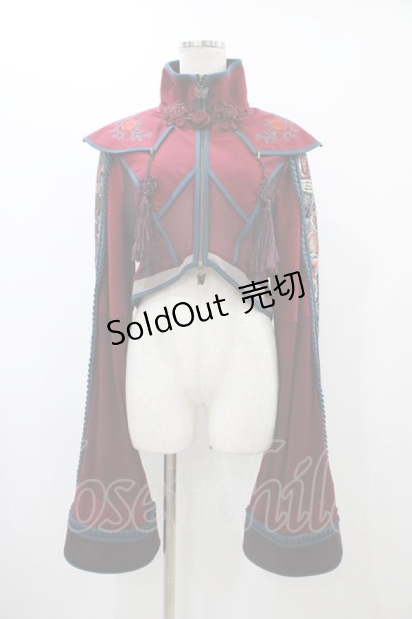 画像1: Ozz oneste / ジャガード切替ZIPジャケット  ボルドー H-25-12-14-1017-OO-JA-KB-ZH (1)