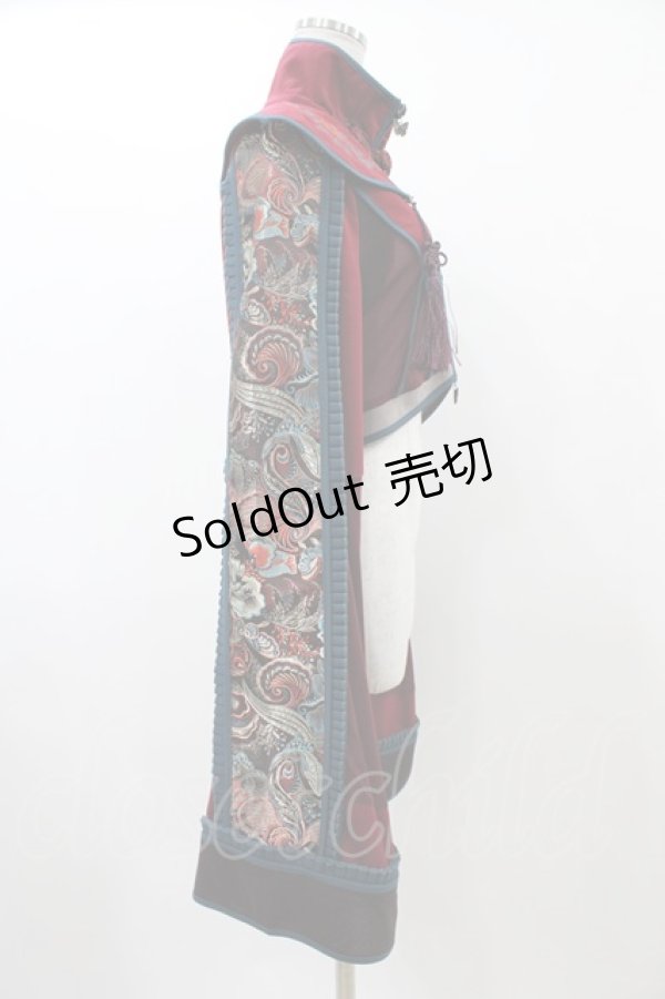 画像3: Ozz oneste / ジャガード切替ZIPジャケット  ボルドー H-25-12-14-1017-OO-JA-KB-ZH (3)