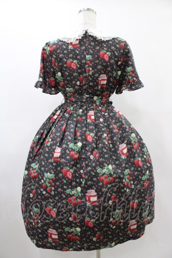 画像2: Melody BasKet / Strawberry jam丸襟ワンピース M ブラック H-25-12-14-1021-LO-OP-KB-ZH (2)