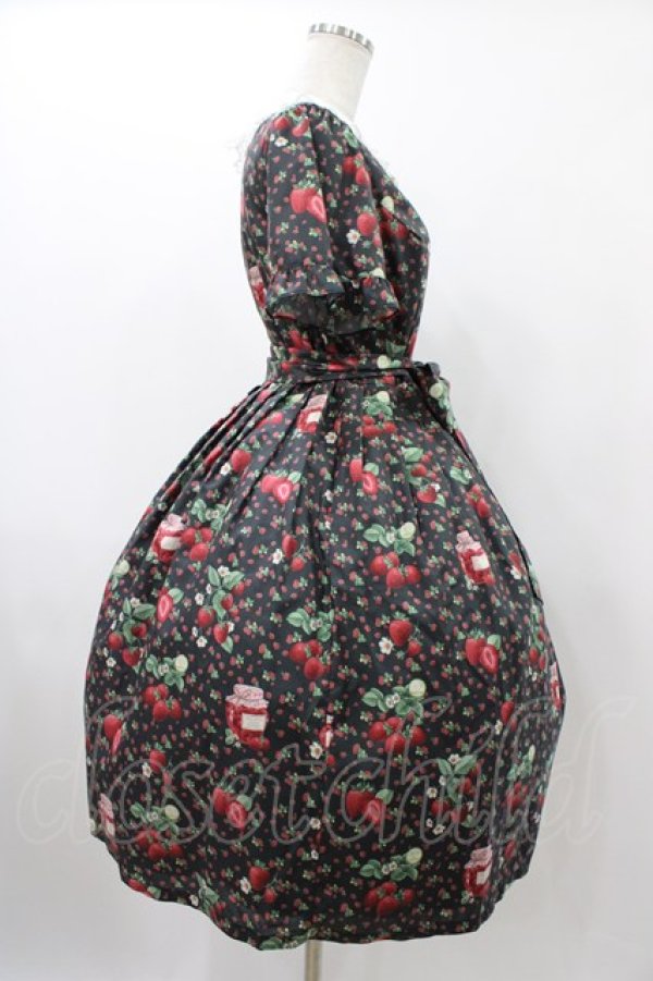 画像3: Melody BasKet / Strawberry jam丸襟ワンピース M ブラック H-25-12-14-1021-LO-OP-KB-ZH (3)