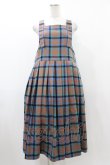 画像1: Jane Marple / タータンチェックタブリエドレス  ブリック H-25-12-14-1025-JM-OP-KB-ZH (1)