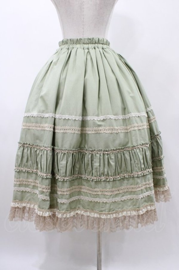 画像2: PrivateSquare. / 『an[TEA]que』マキシ丈スカート M グリーン H-25-12-14-1026-LO-SK-KB-ZH (2)