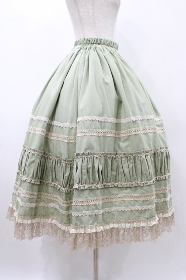 画像3: PrivateSquare. / 『an[TEA]que』マキシ丈スカート M グリーン H-25-12-14-1026-LO-SK-KB-ZH (3)