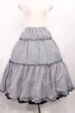 画像1: m petit by misako / NINA'S RVパニエスカート M ブラック/ブラックギンガムリバーシブル H-25-12-14-009-LO-SK-NS-ZH (1)
