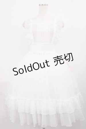 画像: Chalmiere / ドットチュールエプロン M ホワイト H-25-12-14-011-LO-OP-NS-ZH