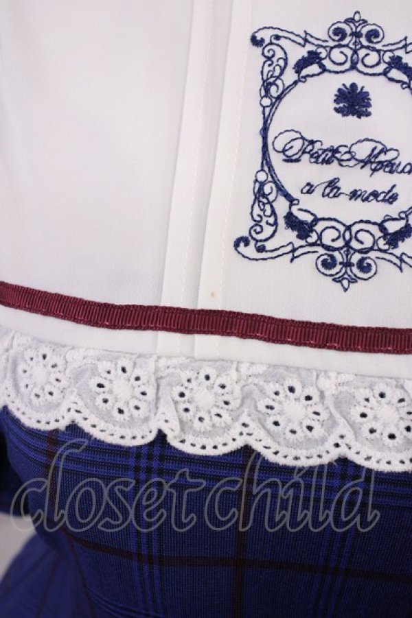 画像3: Amavel / 紅茶缶ラベルスクエアヨークチェックワンピース Free ブルー H-25-12-14-015-CA-OP-NS-ZH (3)