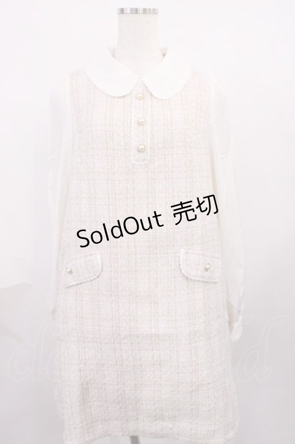 画像1: Amavel / ファンシーツイードワンピース Free ピンク H-25-12-14-019-CA-OP-NS-ZH (1)