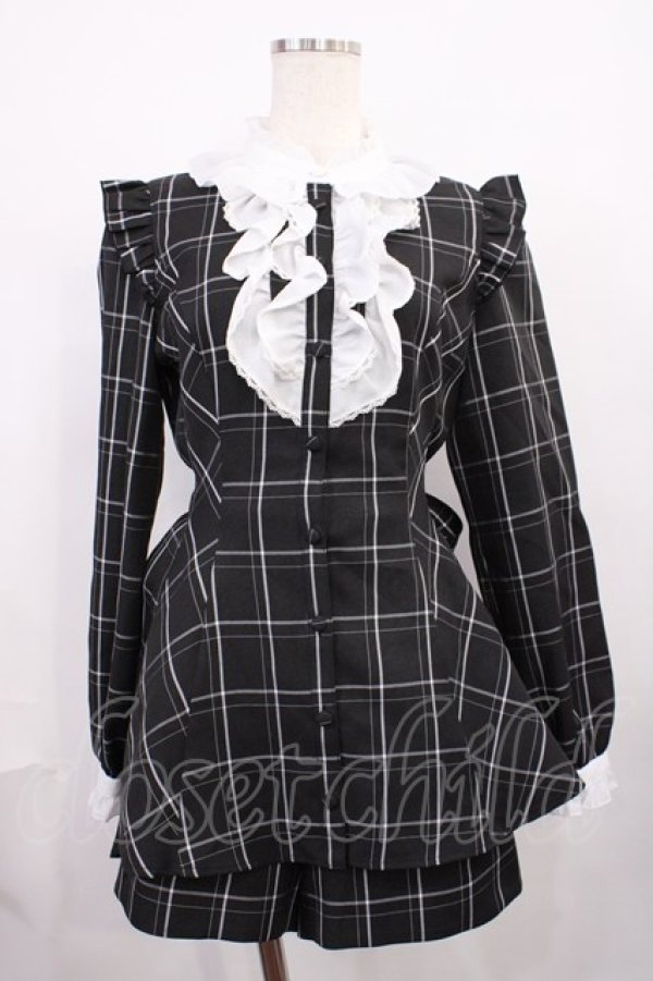 画像1: Secret Honey / アクセサリーリボン付きセットアップ Free ブラック H-25-12-14-020-CA-OP-NS-ZH (1)