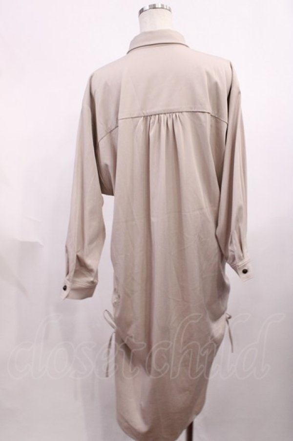 画像2: axes femme / 袖レースアップシャツワンピース M アイボリー H-25-12-14-021-AX-OP-NS-ZH (2)