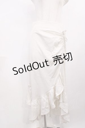 画像: DearMyLoveRose / ドロストアシメフリルマーメイトスカート LL オフ H-25-12-14-023-EL-SK-NS-ZH