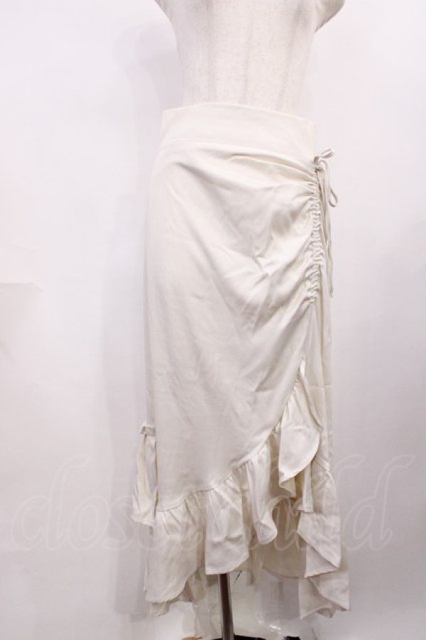 画像1: DearMyLoveRose / ドロストアシメフリルマーメイトスカート LL オフ H-25-12-14-023-EL-SK-NS-ZH (1)