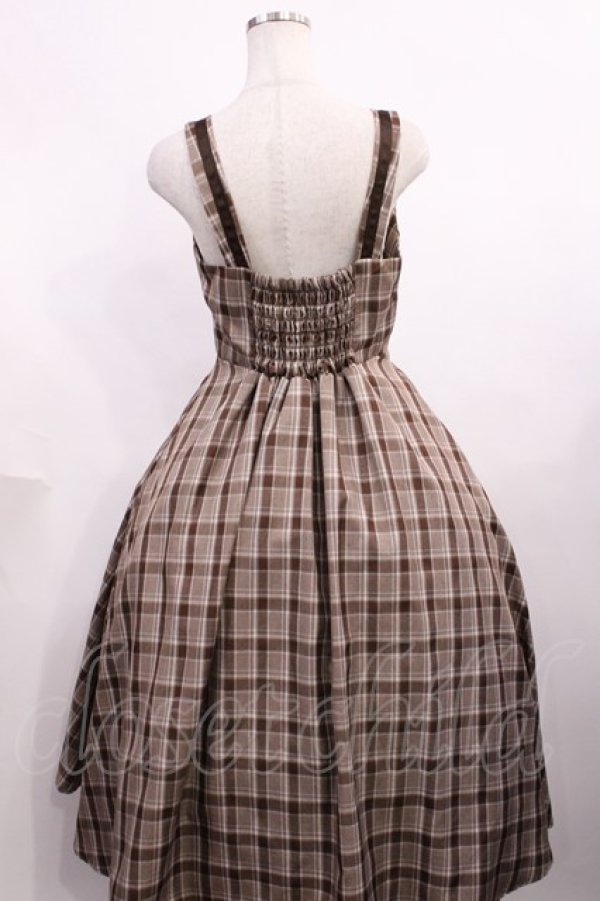 画像2: m petit by misako / AMCHKスクエアネックジャンパースカート M ブラウン H-25-12-14-002-LO-OP-NS-ZH (2)