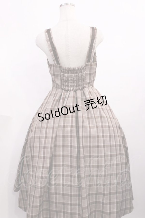 画像2: m petit by misako / AMCHKスクエアネックジャンパースカート M ブラウン H-25-12-14-002-LO-OP-NS-ZH (2)