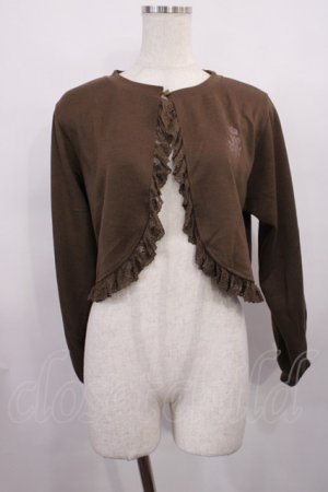 画像: m petit by misako / MSKバラBフリルボレロ M ブラウン H-25-12-14-027-LO-TO-NS-ZH