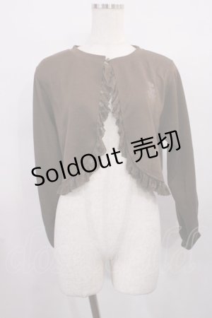 画像: m petit by misako / MSKバラBフリルボレロ M ブラウン H-25-12-14-027-LO-TO-NS-ZH