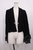 画像1: axes femme / 起毛レース姫袖風ボレロ Free ブラック H-25-12-14-028-AX-TO-NS-ZH (1)