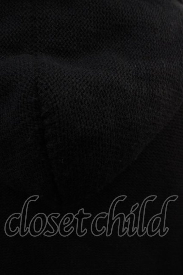 画像3: Amavel / リボンケーブル編みフードニットアウター Free ブラック H-25-12-14-030-CA-CO-NS-ZH (3)