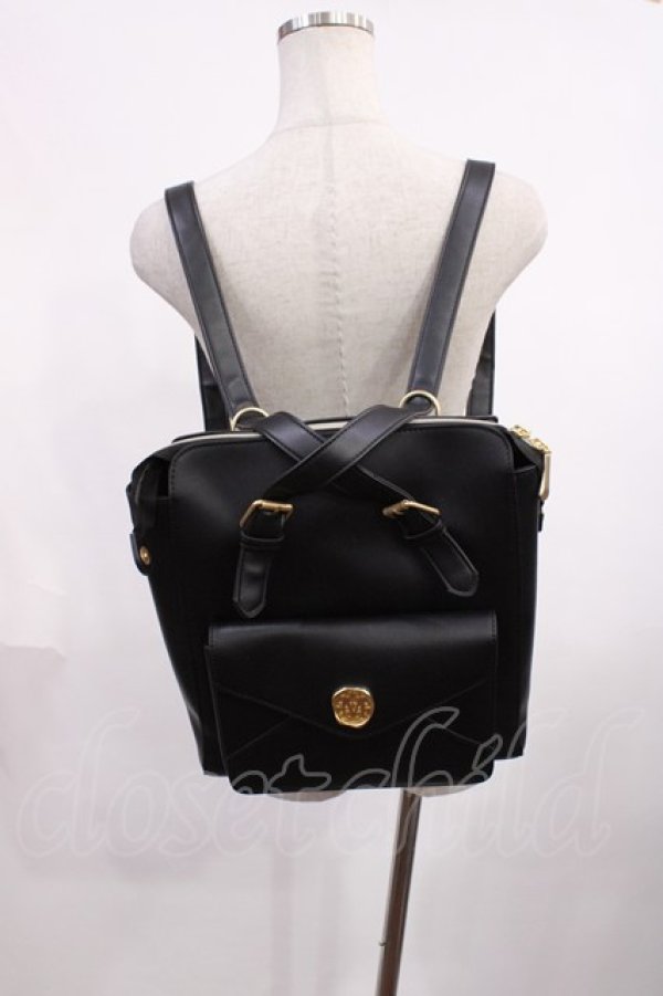 画像1: m petit by misako / AMリュック  ブラック H-25-12-14-032-LO-BG-NS-ZH (1)