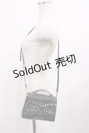 画像: Maison de FLEUR / パールリボンバッグ  ブラック H-25-12-14-034-LO-BG-NS-ZH