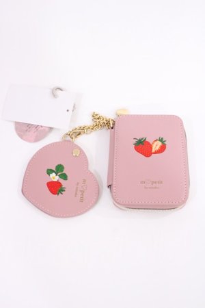 画像: m petit by misako / AMハートミラーツキポーチ  ピンク H-25-12-14-035-LO-ZA-NS-ZH