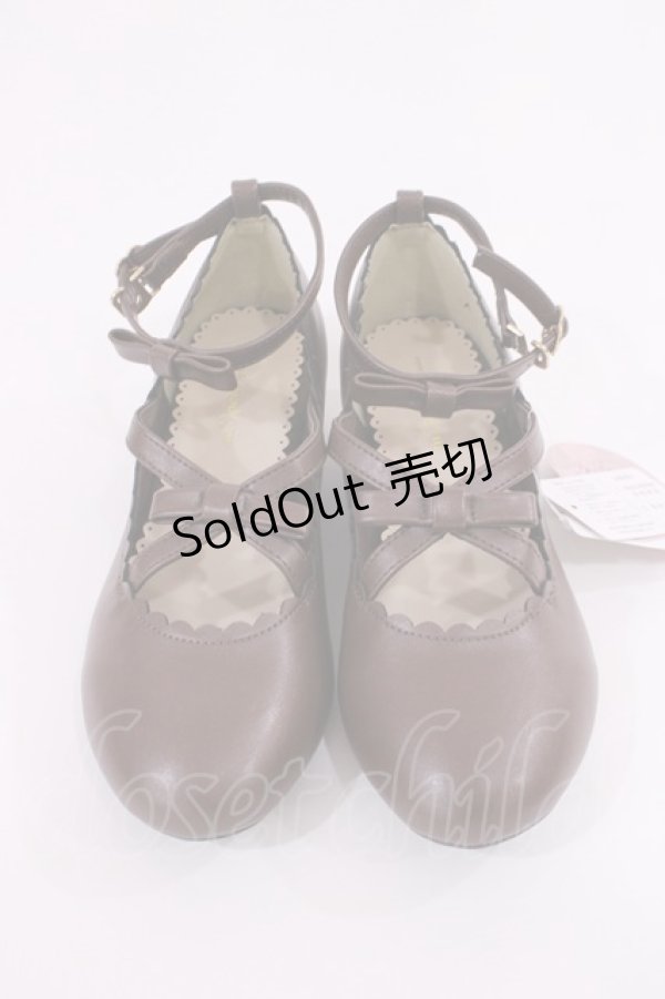 画像1: m petit by misako / AMリボンストラップPPS L ブラウン H-25-12-14-039-LO-SH-NS-ZH (1)