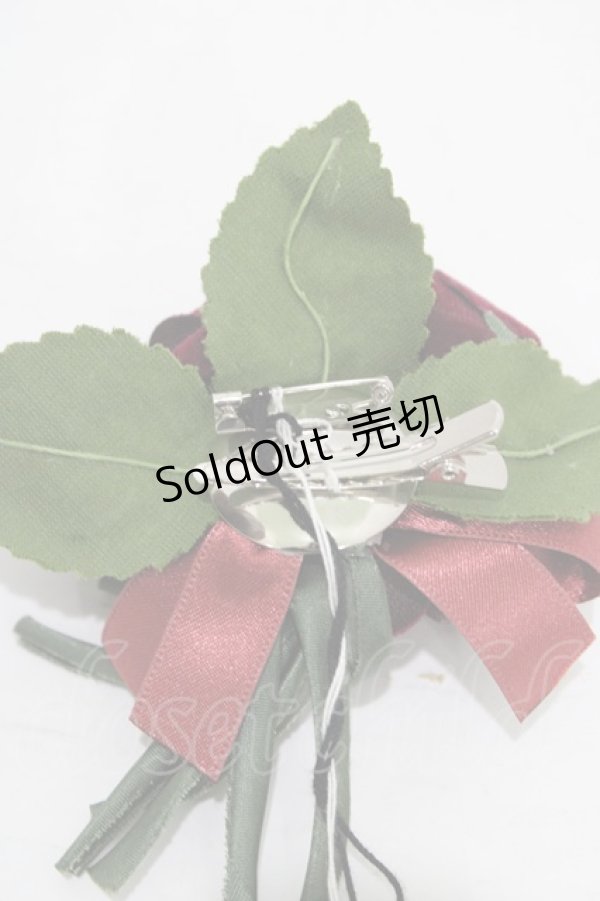 画像3: Innocent World / 5輪ミニバラ コサージュ&クリップ  ボルドー H-25-12-16-1004-IW-AC-NS-ZH (3)