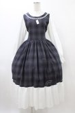 画像1: marcHenTica / チェックワンピース プリンセスサイズ/115cm丈 グレー H-25-12-16-1034-LO-OP-NS-ZH (1)