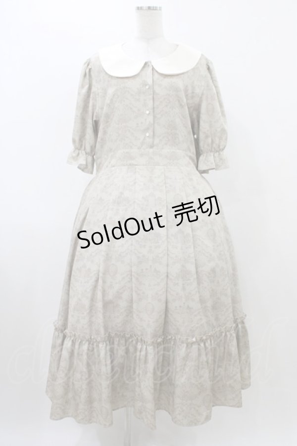 画像1: m petit by misako / NINA’Sコラボトワルドジュイワンピース LL ベージュ H-25-12-16-1036-LO-OP-NS-ZH (1)