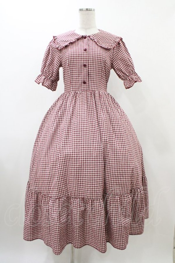 画像1: m petit by misako / AM*ギンガムCHKワンピース S レッド H-25-12-16-1037-LO-OP-NS-ZH (1)