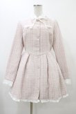 画像1: mellfy memory / Love and classy tweed ワンピース M/MINI ピンク H-25-12-16-1038-0-OP-NS-ZH (1)