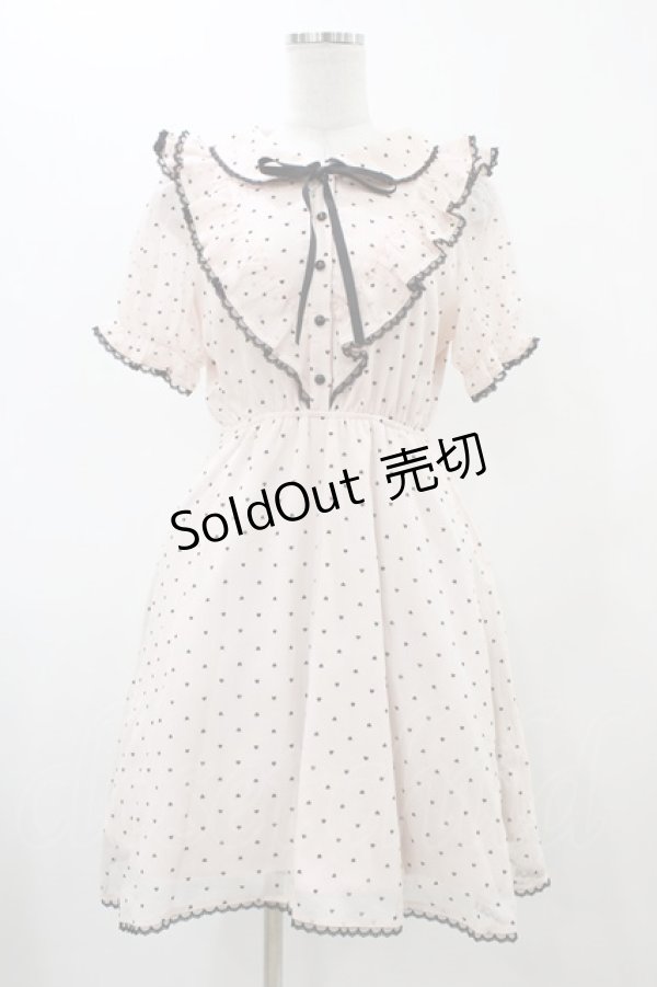 画像1: Honey Cinnamon / ハートドットワンピース Free ピンク H-25-12-16-1039-LO-OP-NS-ZH (1)