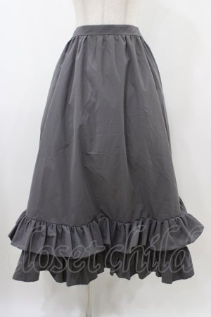 画像: FLC / MINA*ティアードスカート L グレー H-25-12-16-1040-0-SK-NS-ZH