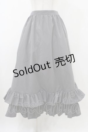 画像: FLC / MINA*ティアードスカート L グレー H-25-12-16-1040-0-SK-NS-ZH
