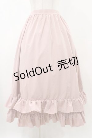 画像: FLC / MINA*ティアードスカート L ピンク H-25-12-16-1044-0-SK-NS-ZH