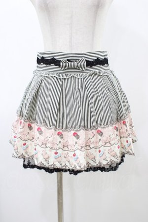 画像: Ank Rouge / ストライプスカート M ブラック H-25-12-16-1049-CA-SK-NS-ZH