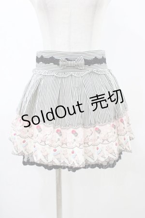 画像: Ank Rouge / ストライプスカート M ブラック H-25-12-16-1049-CA-SK-NS-ZH