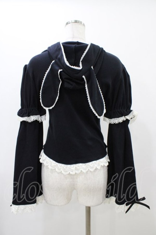 画像2: BABY,THE STARS SHINE BRIGHT / うさみみカーディガン Free ブラック H-25-12-16-1051-BA-TO-NS-ZH (2)