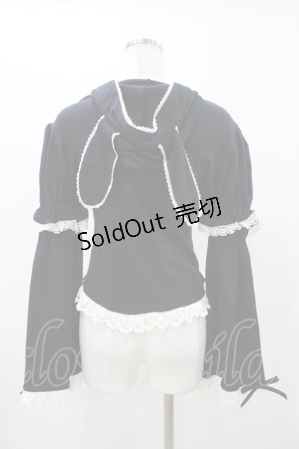 画像2: BABY,THE STARS SHINE BRIGHT / うさみみカーディガン Free ブラック H-25-12-16-1051-BA-TO-NS-ZH (2)