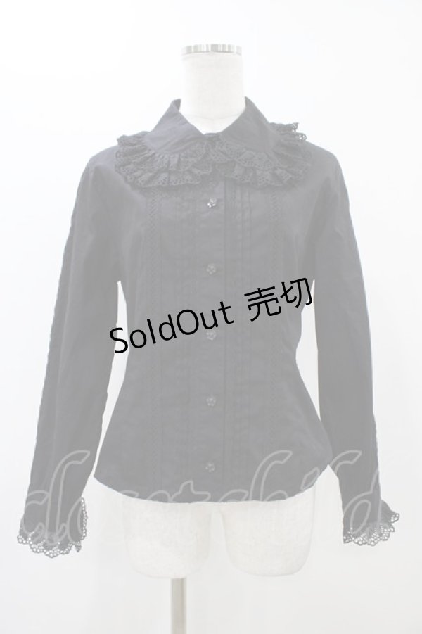 画像1: BABY,THE STARS SHINE BRIGHT / ローズレースブラウス M ブラック H-25-12-16-1053-BA-BL-NS-ZH (1)