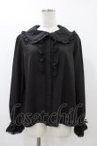 画像1: m petit by misako / AM マルエリフリルブラウス L ブラック H-25-12-16-1054-LO-BL-NS-ZH (1)